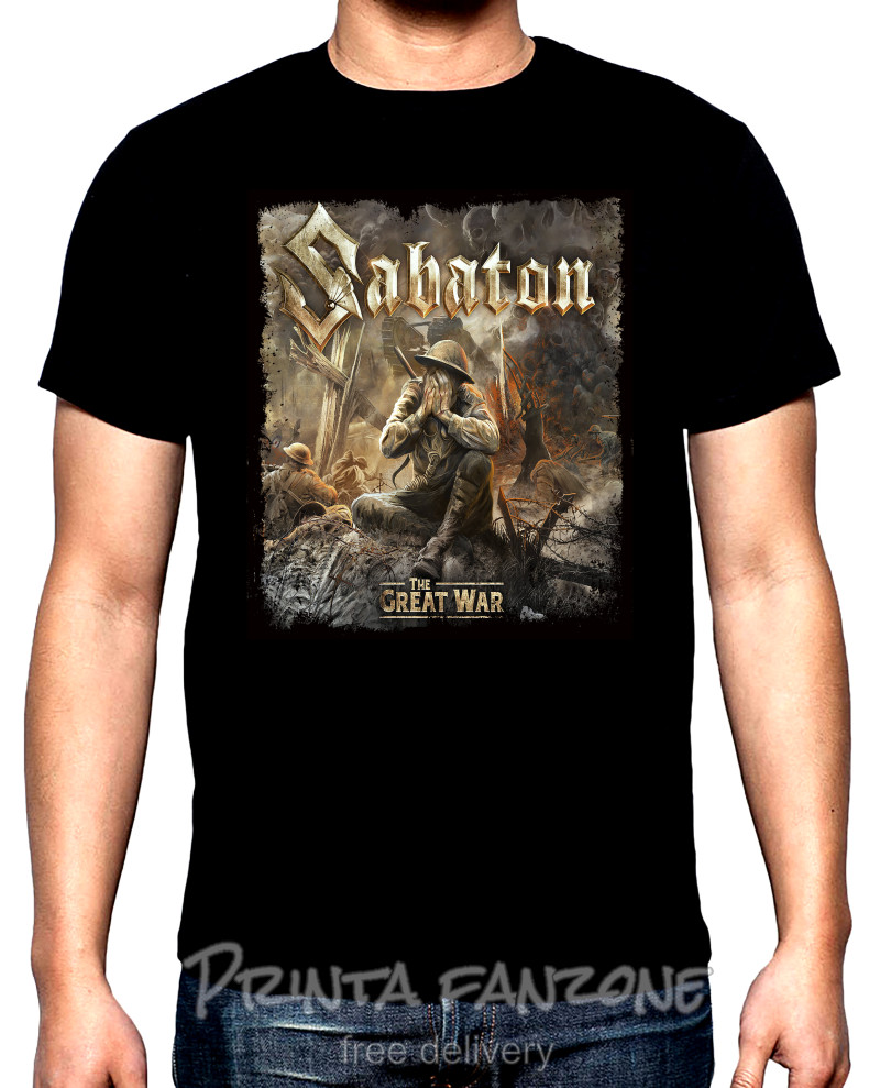 T-SHIRTS Sabaton, The Great war, men's t-shirt, 100% cotton, S to 5XL